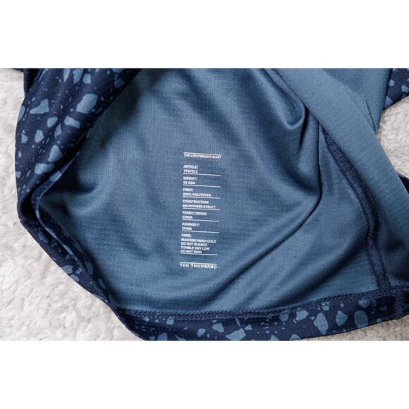 Ten Thousand Lightweight Microfiber Blue Dot Crewneck Tshirt Athletic Mens L - Picture 9 of 12